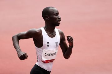 James Nyang Chiengjiek of the Athlete Refugee Team in Tokyo