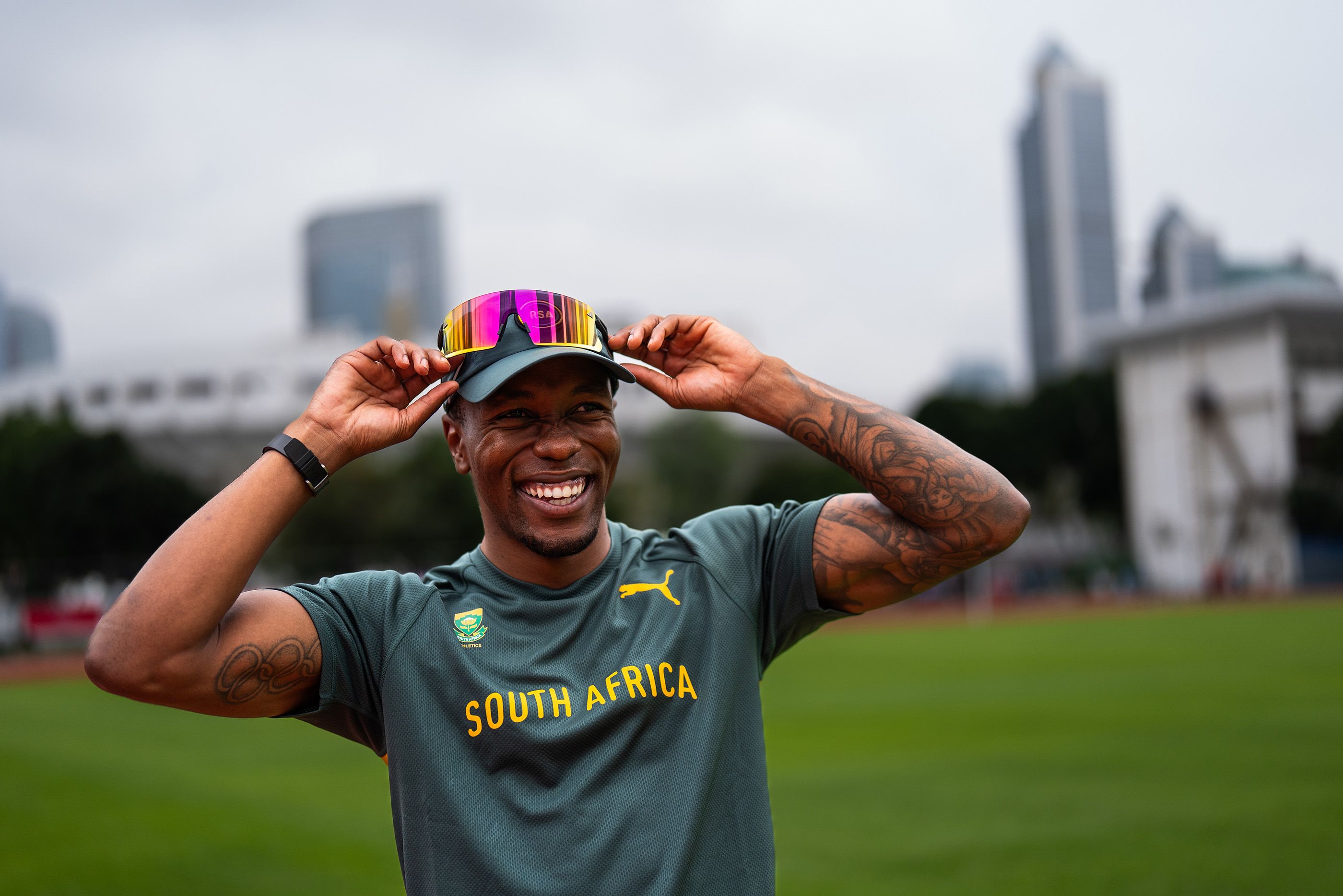 Akani Simbine at the World Athletics Relays Guangzhou 25